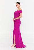 Off Shoulder Maxi Viscose Mermaid Regular Wedding Guest Dress aln1901 - Wedding Guest Dress - Istanbul Fashion Center