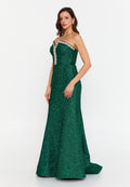 Strapless Maxi Polyester Mermaid Regular Wedding Guest Dress shwsw0033 - Wedding Guest Dress - Istanbul Fashion Center