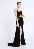 Sleeveless Maxi Viscose Column Regular Wedding Guest Dress aln1810 - Wedding Guest Dress - Istanbul Fashion Center