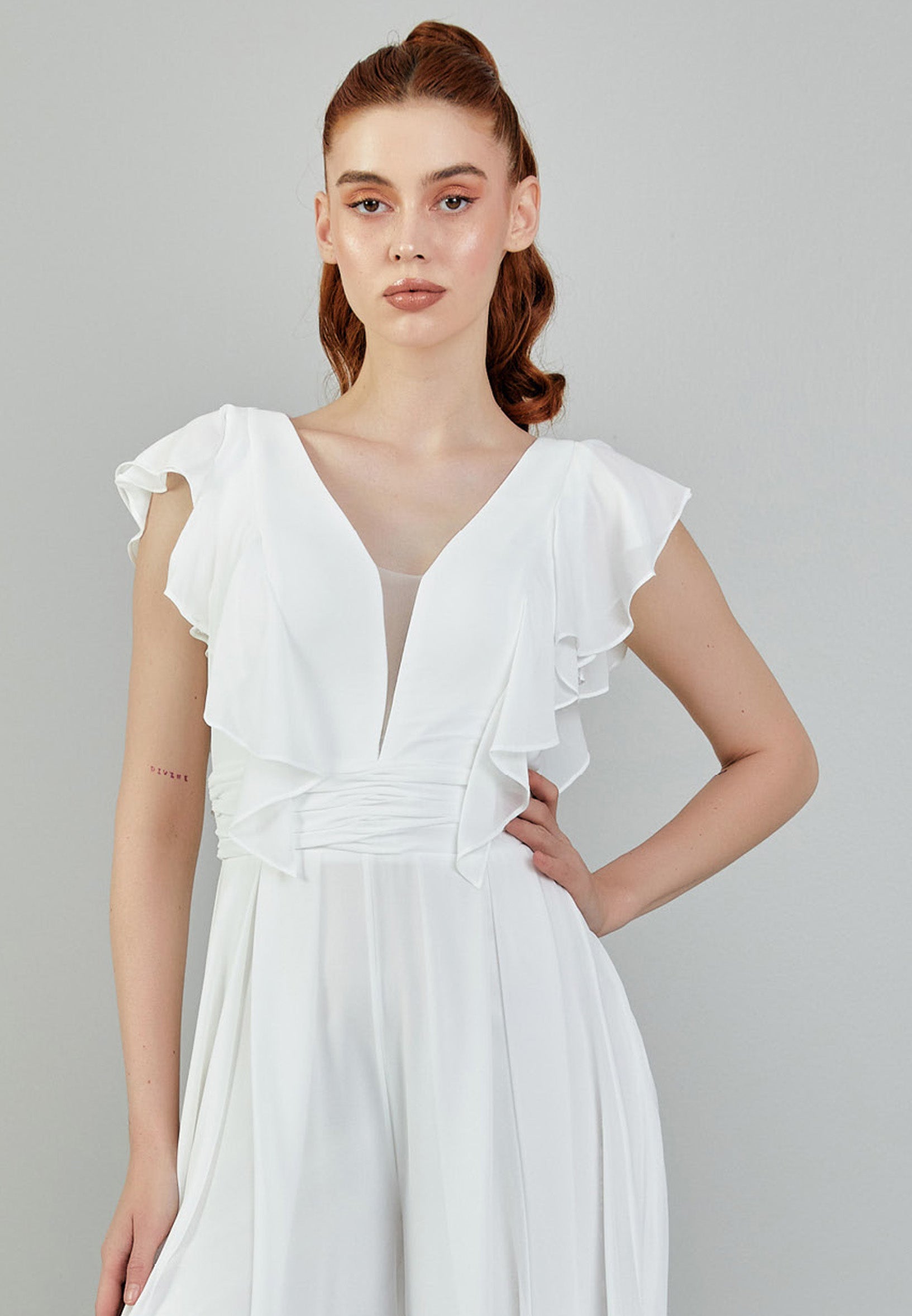 Sleeveless Maxi Chiffon Regular Wedding Dress sacd3030(5437) Sleeveless Maxi Chiffon Regular Wedding Dress sacd3030(5437)