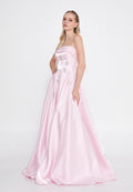 Strapless Maxi Polyester A - Line Regular Prom Dress ins3117 - Prom Dress - Istanbul Fashion Center