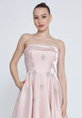 Strapless Maxi Polyester A - Line Regular Prom Dress ins3117 - Prom Dress - Istanbul Fashion Center