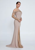 Off Shoulder Maxi Viscose Mermaid Regular Wedding Guest Dress ffs5602 - Wedding Guest Dress - Istanbul Fashion Center