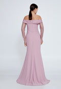 Off Shoulder Maxi Viscose Mermaid Regular Wedding Guest Dress ffs5602 - Wedding Guest Dress - Istanbul Fashion Center