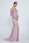 Off Shoulder Maxi Viscose Mermaid Regular Wedding Guest Dress ffs5602 - Wedding Guest Dress - Istanbul Fashion Center