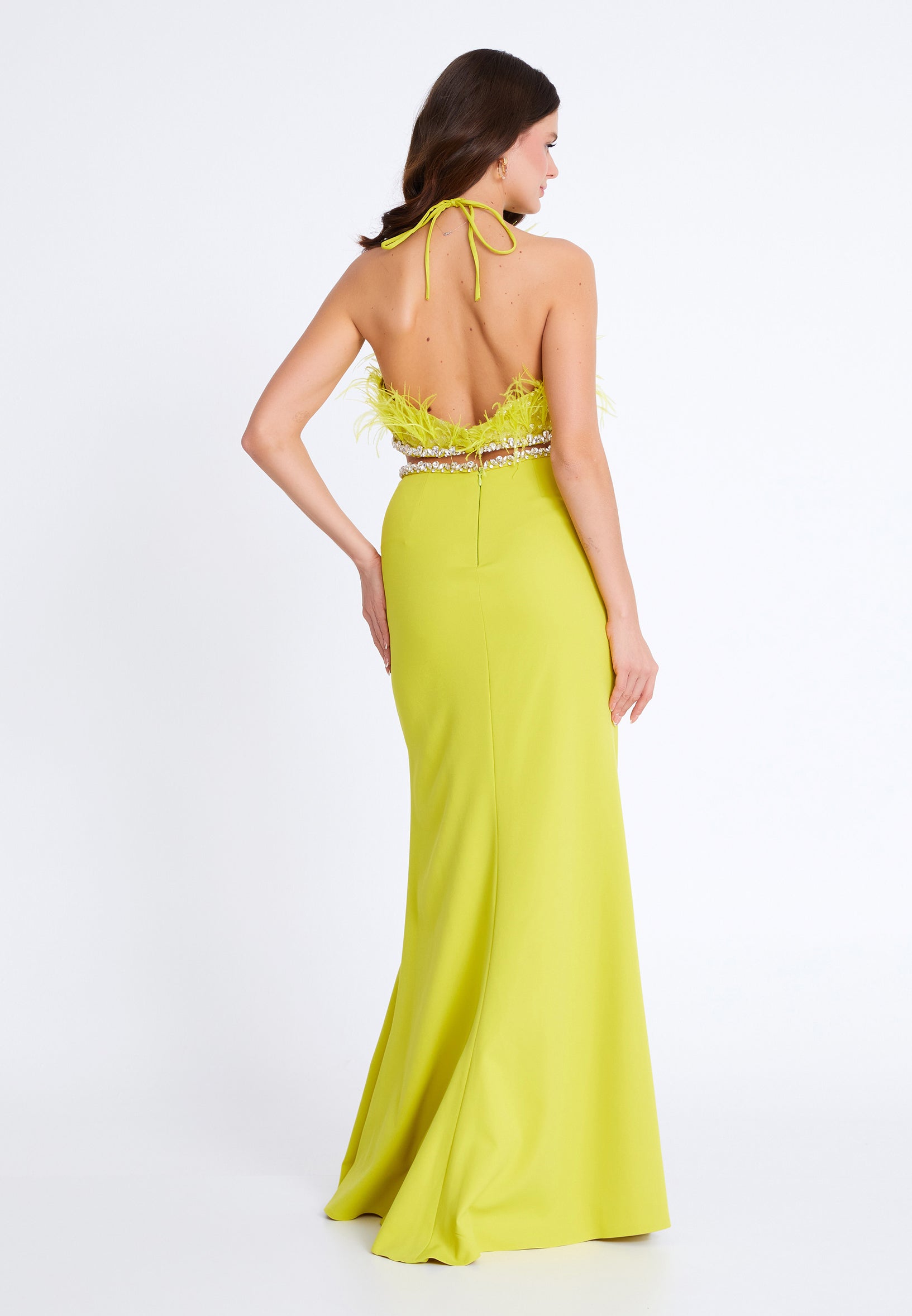 Sleeveless Maxi Viscose Mermaid Regular Wedding Guest Dress prl0141 - Wedding Guest Dress - Istanbul Fashion Center