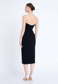 One Shoulder Midi Viscose Column Regular Evening Dress aln1812 - Evening Dress - Istanbul Fashion Center