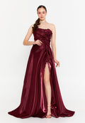 Strapless Maxi Polyester Column Regular Wedding Guest Dress vie1371 - Wedding Guest Dress - Istanbul Fashion Center