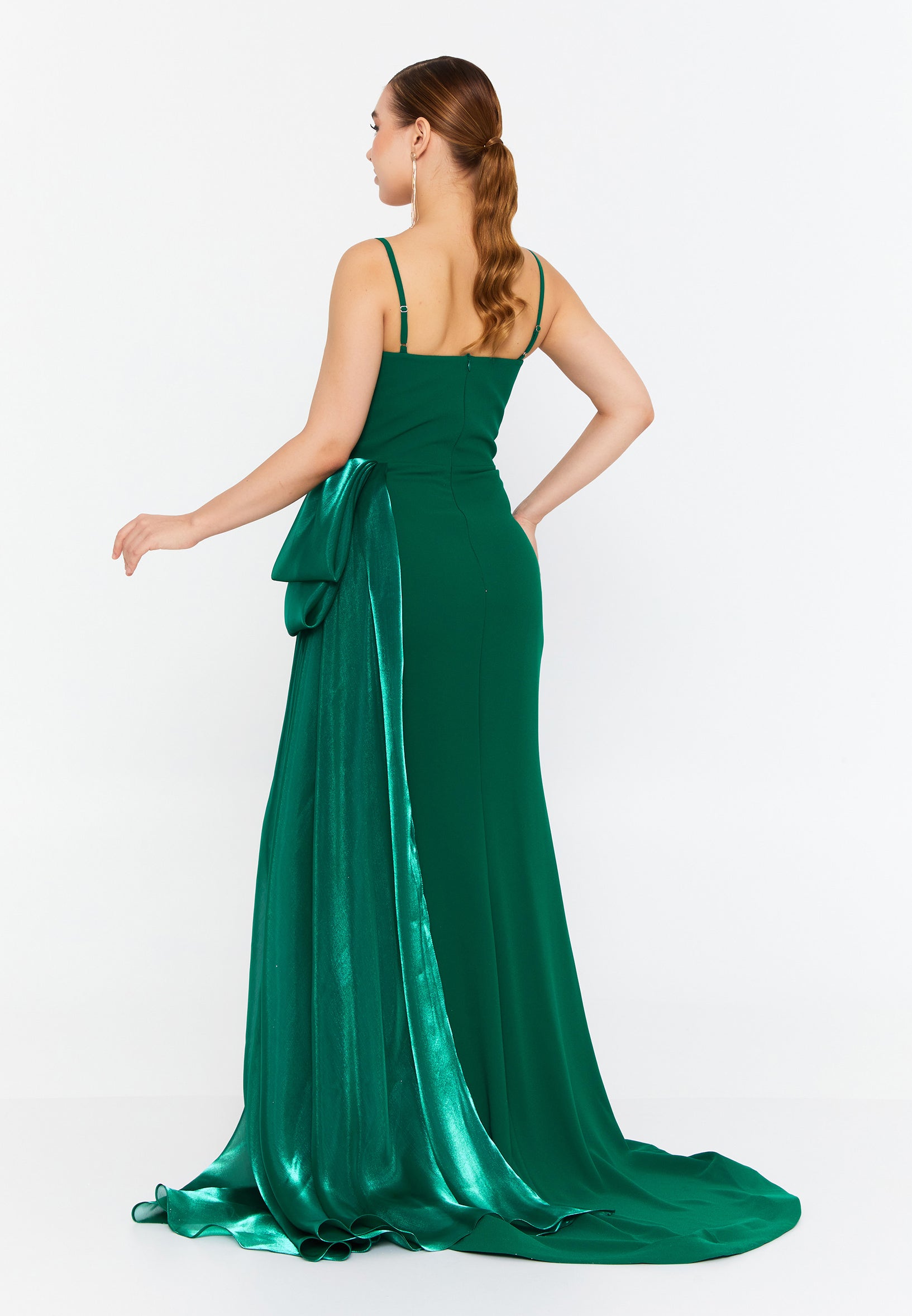 Sleeveless Maxi Viscose Mermaid Regular Evening Dress shc64246 - Evening Dress - Istanbul Fashion Center