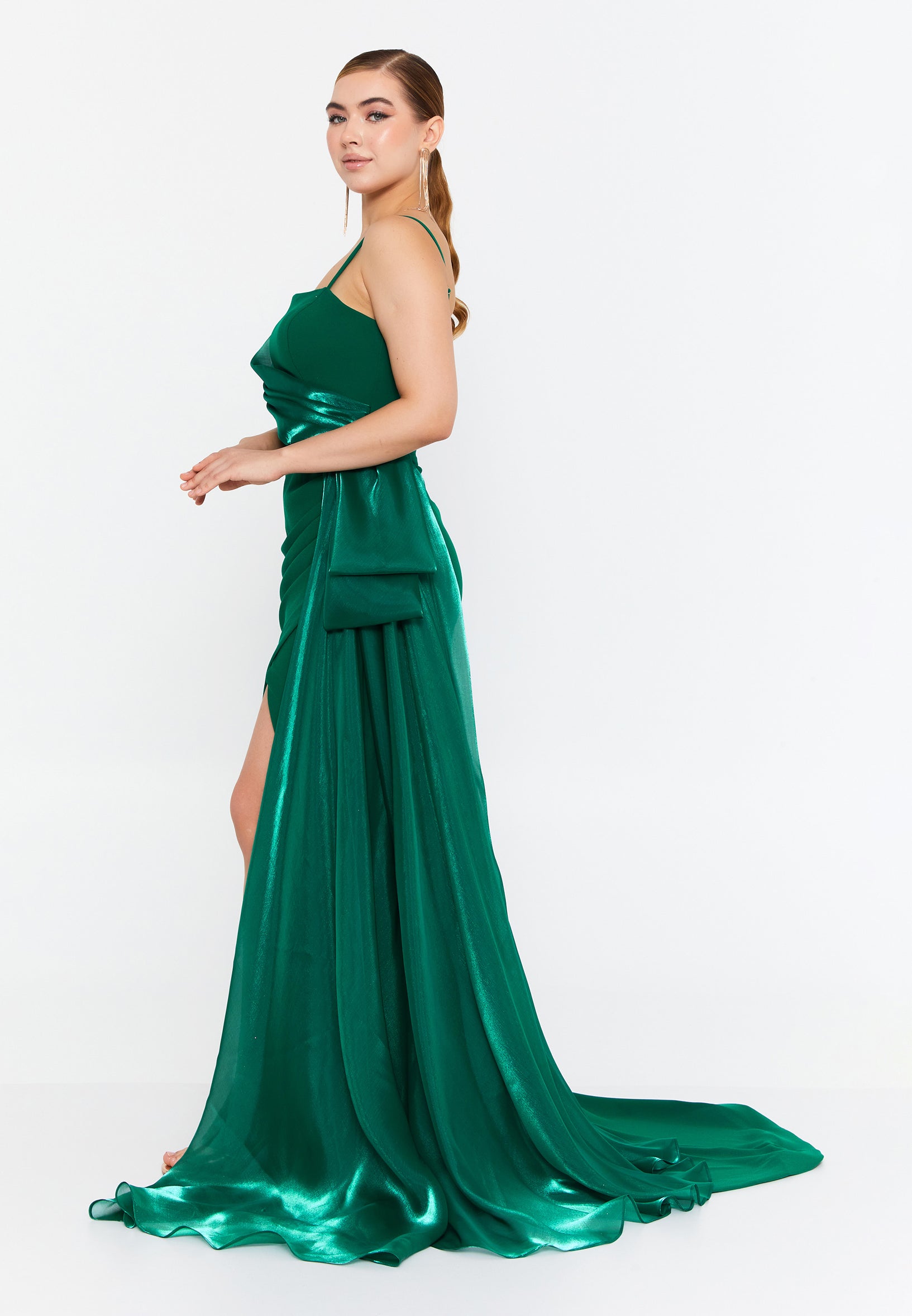 Sleeveless Maxi Viscose Mermaid Regular Evening Dress shc64246 - Evening Dress - Istanbul Fashion Center