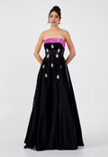 Strapless Maxi Polyester A - Line Regular Prom Dress ins3117 - Prom Dress - Istanbul Fashion Center