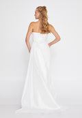 Strapless Maxi Crepe Mermaid Regular Wedding Guest Dress hot5245 - Wedding Guest Dress - Istanbul Fashion Center