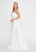 Strapless Maxi Crepe Mermaid Regular Wedding Guest Dress hot5245 - Wedding Guest Dress - Istanbul Fashion Center