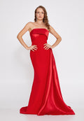 Strapless Maxi Crepe Mermaid Regular Wedding Guest Dress hot5245 - Wedding Guest Dress - Istanbul Fashion Center