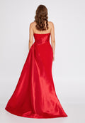 Strapless Maxi Crepe Mermaid Regular Wedding Guest Dress hot5245 - Wedding Guest Dress - Istanbul Fashion Center