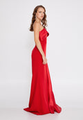 Strapless Maxi Crepe Mermaid Regular Wedding Guest Dress hot5245 - Wedding Guest Dress - Istanbul Fashion Center
