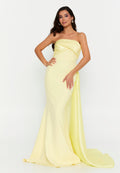 Strapless Maxi Crepe Mermaid Regular Wedding Guest Dress hot5245 - Wedding Guest Dress - Istanbul Fashion Center