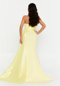 Strapless Maxi Crepe Mermaid Regular Wedding Guest Dress hot5245 - Wedding Guest Dress - Istanbul Fashion Center