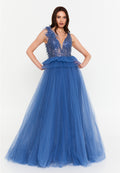 Sleeveless Maxi Tulle A - Line Regular Prom Dress aln1881 - Prom Dress - Istanbul Fashion Center
