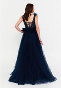 Sleeveless Maxi Tulle A - Line Regular Prom Dress aln1881 - Prom Dress - Istanbul Fashion Center
