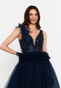Sleeveless Maxi Tulle A - Line Regular Prom Dress aln1881 - Prom Dress - Istanbul Fashion Center