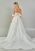 Off Shoulder Maxi Tulle Regular Wedding Dress abb24040 - Wedding Dress - Istanbul Fashion Center