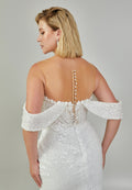 Off Shoulder Maxi Tulle Regular Wedding Dress abb24040 - Wedding Dress - Istanbul Fashion Center