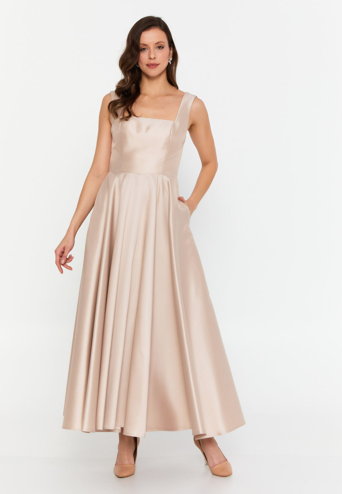 Sleeveless Midi Polyester A - Line Regular Prom Dress drd6098 - Prom Dress - Istanbul Fashion Center