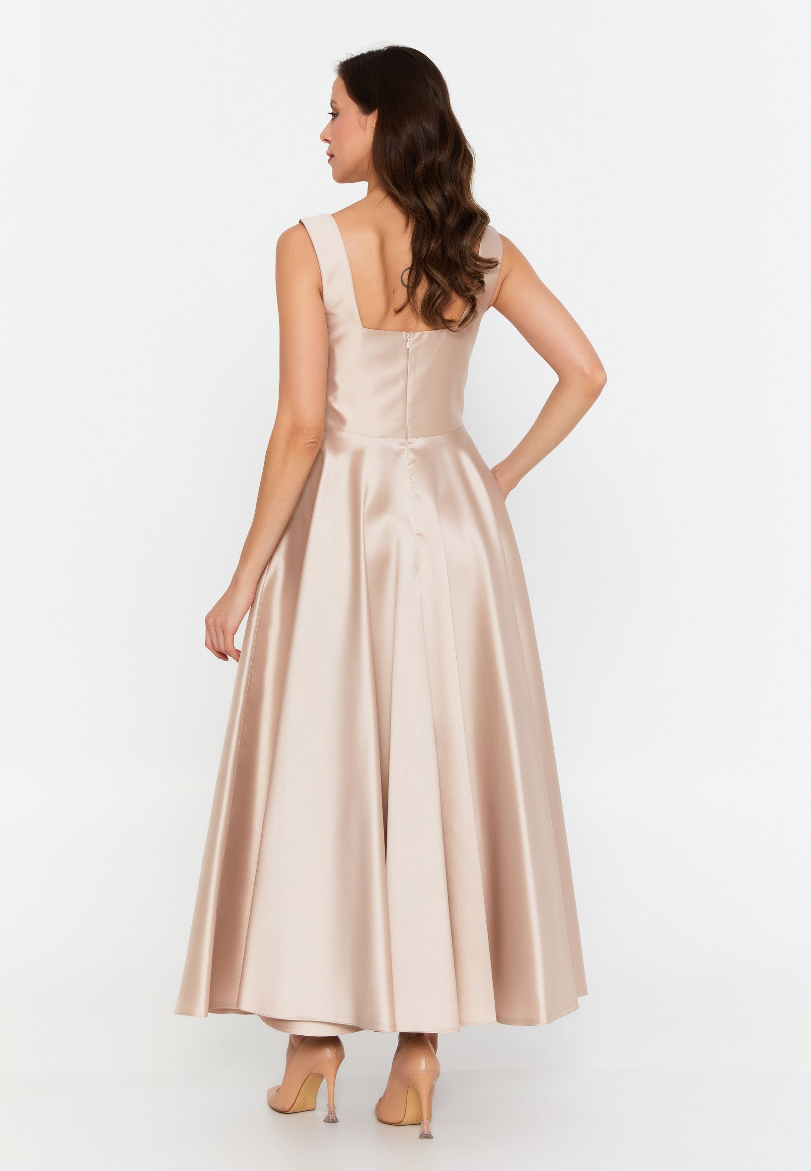 Sleeveless Midi Polyester A - Line Regular Prom Dress drd6098 - Prom Dress - Istanbul Fashion Center