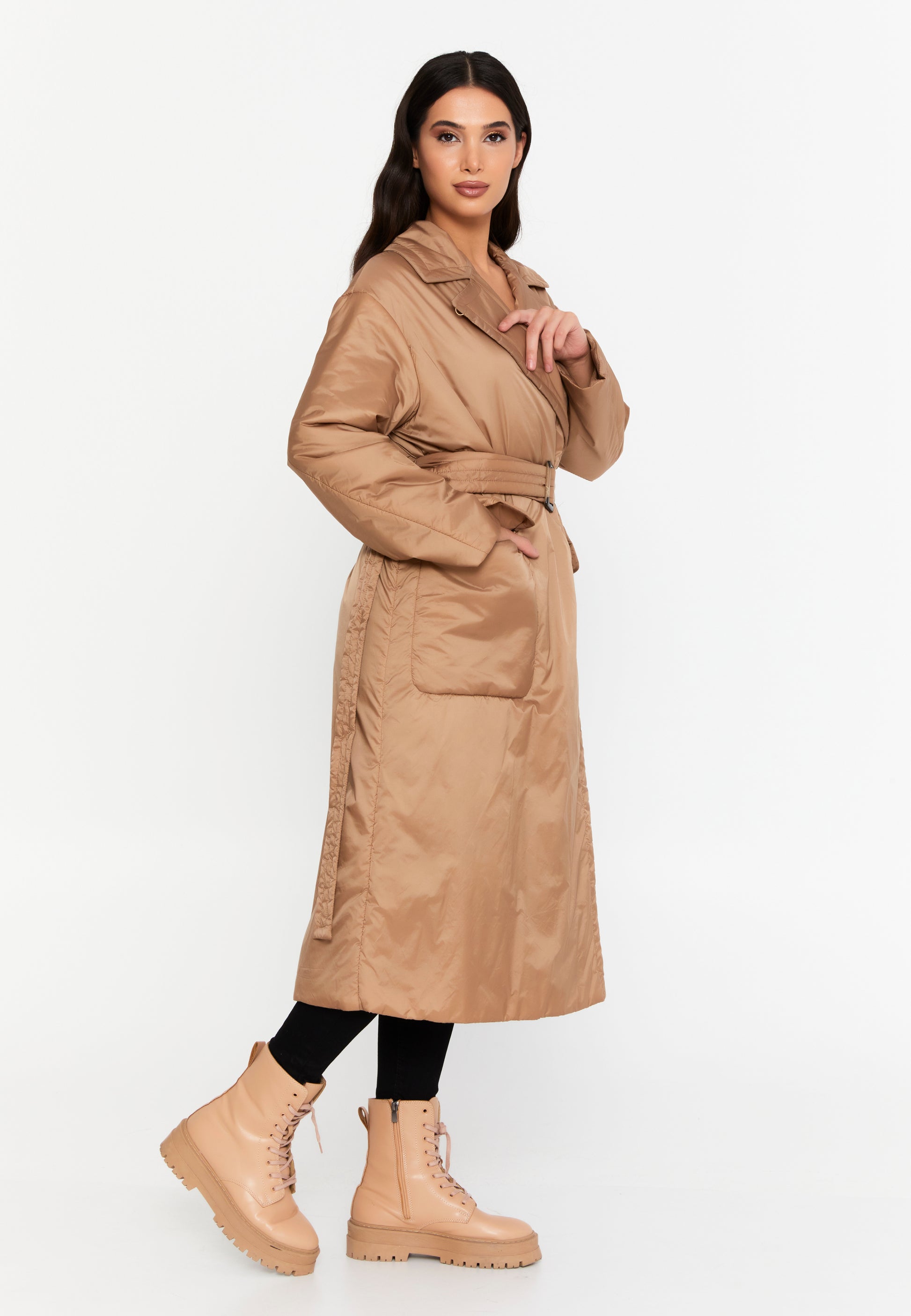 Polyester Solid Color Regular Coat mml0455 - Coat - Istanbul Fashion Center