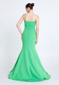 Strapless Maxi Crepe Mermaid Regular Wedding Guest Dress snf4120 - Wedding Guest Dress - Istanbul Fashion Center