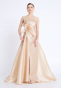 Strapless Maxi Polyester A - Line Regular Prom Dress aln1815 - Prom Dress - Istanbul Fashion Center