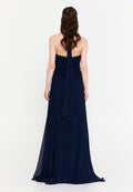 Sleeveless Maxi Chiffon Column Regular Wedding Guest Dress aln1914 - Wedding Guest Dress - Istanbul Fashion Center