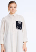 Long Sleeve Geometric Plus Size Tunic zsj25k2065 - Tunic - Istanbul Fashion Center