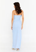 Strapless Maxi Viscose Column Regular Wedding Guest Dress syj0061 - Wedding Guest Dress - Istanbul Fashion Center