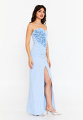 Strapless Maxi Viscose Column Regular Wedding Guest Dress syj0061 - Wedding Guest Dress - Istanbul Fashion Center