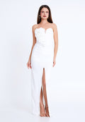 Strapless Maxi Viscose Column Regular Wedding Guest Dress syj0061 - Wedding Guest Dress - Istanbul Fashion Center