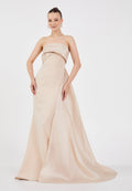 Strapless Maxi Crepe Mermaid Regular Wedding Guest Dress hot5245 - Wedding Guest Dress - Istanbul Fashion Center