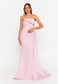 Strapless Maxi Crepe Mermaid Regular Wedding Guest Dress hot5245 - Wedding Guest Dress - Istanbul Fashion Center