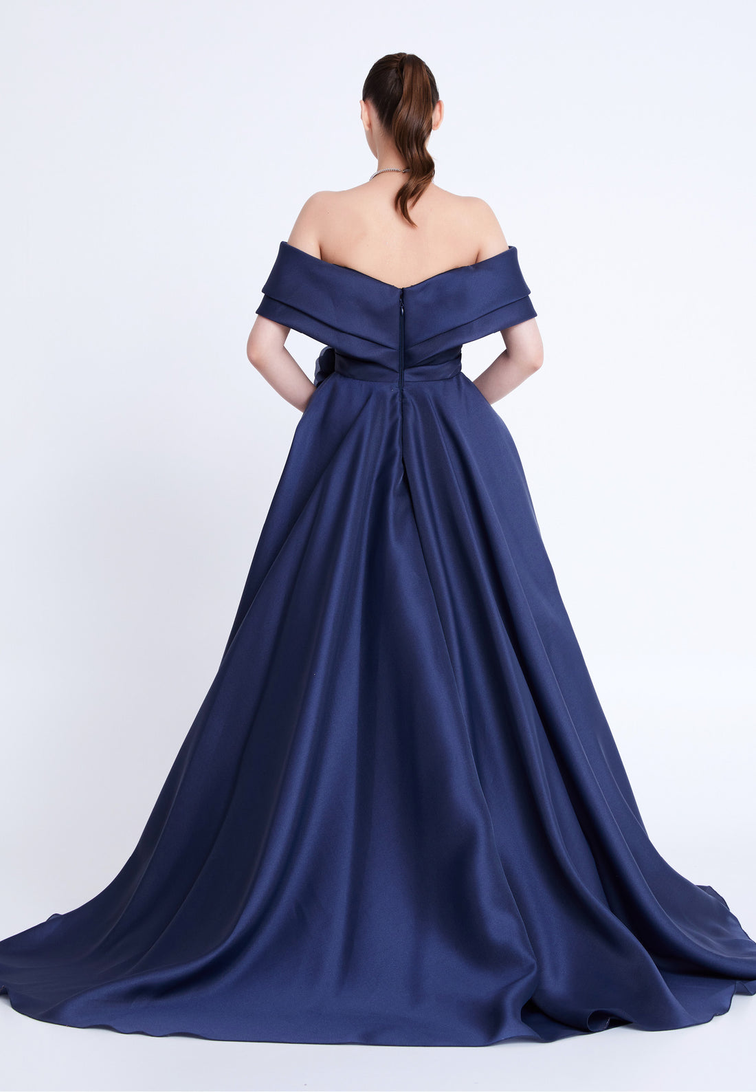 Off Shoulder Maxi Polyester A - Line Regular Prom Dress aln1951