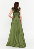 Sleeveless Maxi Polyester A - Line Regular Prom Dress aln1837 - Prom Dress - Istanbul Fashion Center