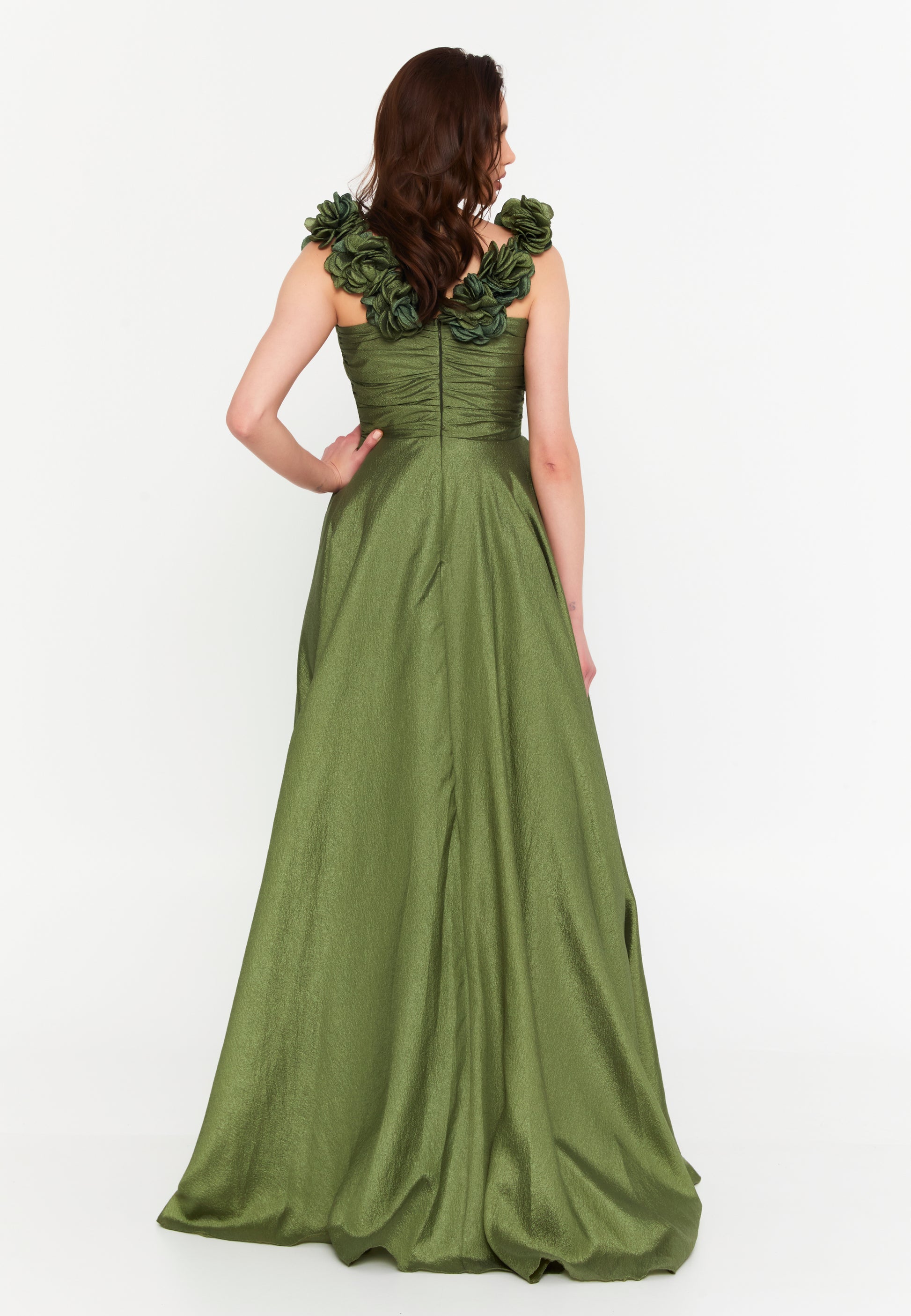 Sleeveless Maxi Polyester A - Line Regular Prom Dress aln1837 - Prom Dress - Istanbul Fashion Center
