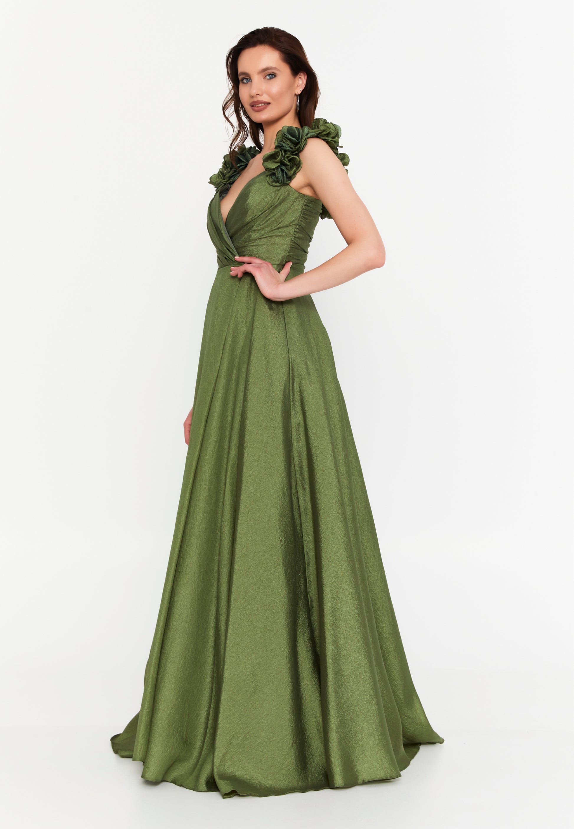 Sleeveless Maxi Polyester A - Line Regular Prom Dress aln1837 - Prom Dress - Istanbul Fashion Center