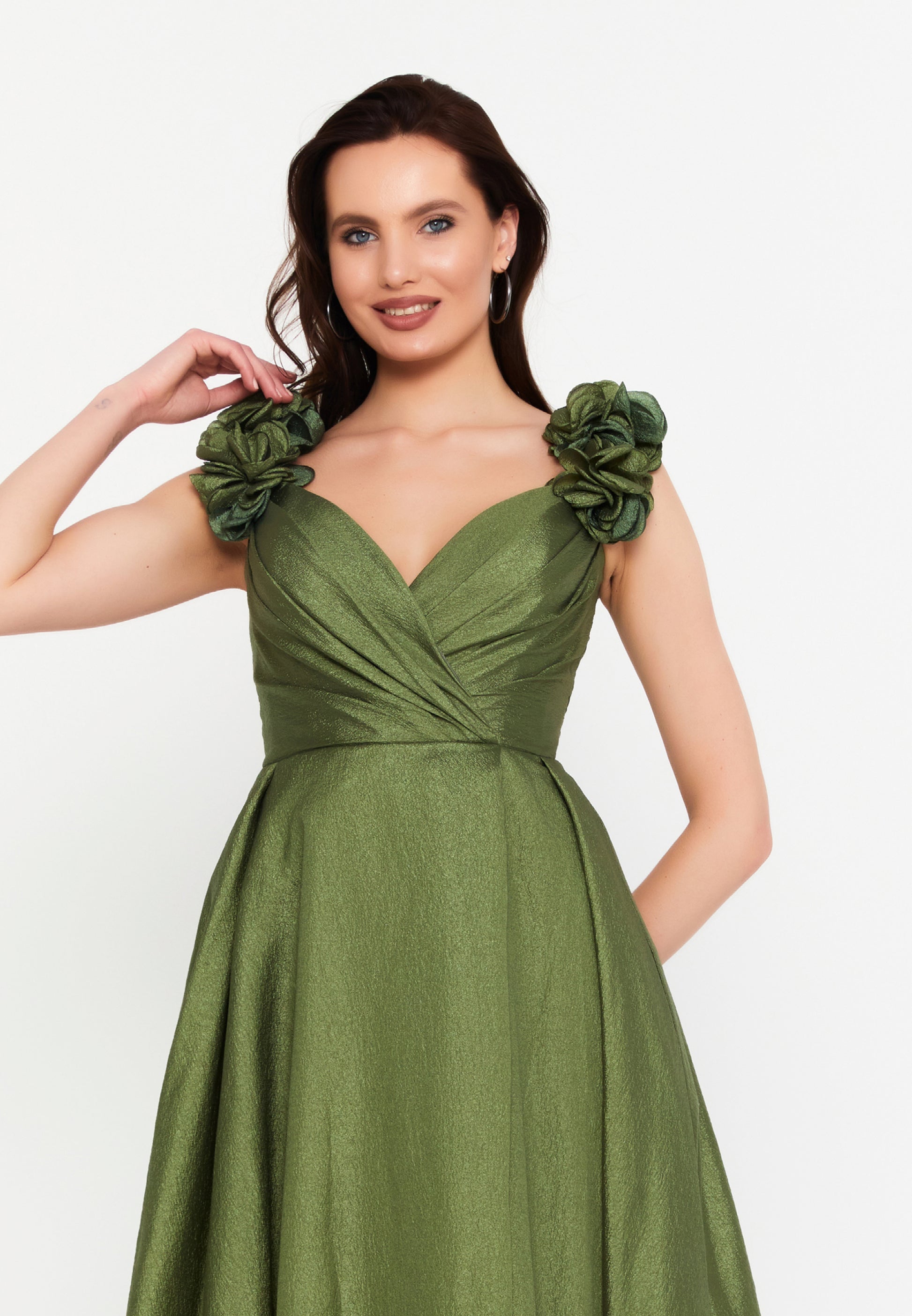 Sleeveless Maxi Polyester A - Line Regular Prom Dress aln1837 - Prom Dress - Istanbul Fashion Center