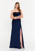 Strapless Maxi Viscose Mermaid Regular Wedding Guest Dress stn5263 - Wedding Guest Dress - Istanbul Fashion Center