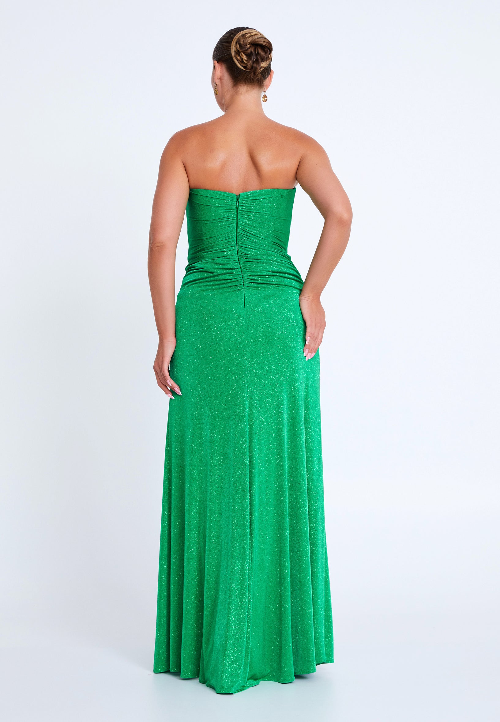 Strapless Maxi Lycra Mermaid Plus Size Wedding Guest Dress srf8268 - Wedding Guest Dress - Istanbul Fashion Center