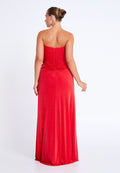 Strapless Maxi Lycra Mermaid Plus Size Wedding Guest Dress srf8268 - Wedding Guest Dress - Istanbul Fashion Center