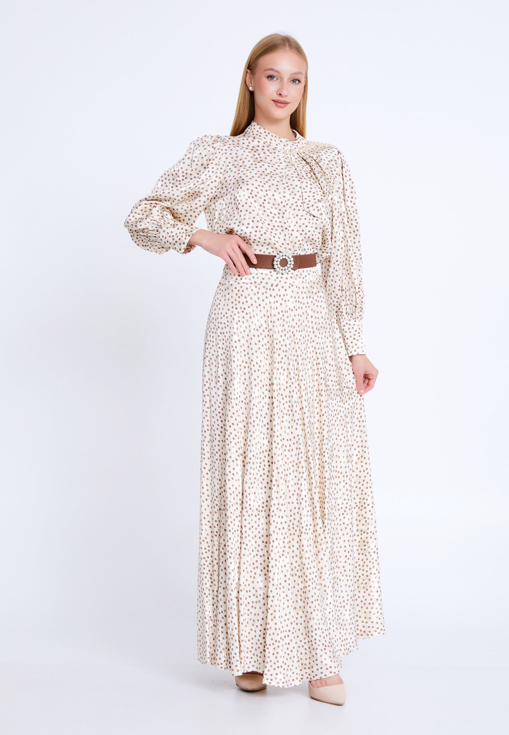 Long Sleeve Viscose Geometric Regular Two-Piece Outfit dwn64736 - Two-Piece Outfit - Istanbul Fashion Center