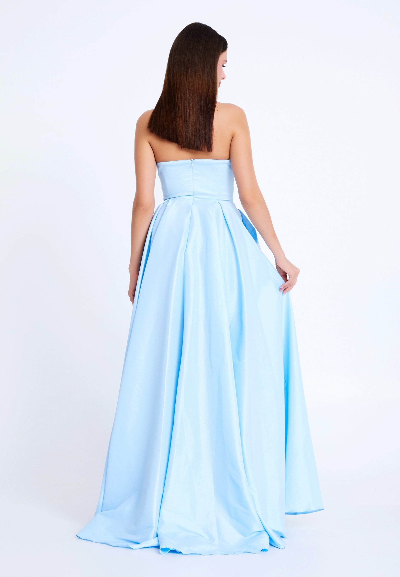 Strapless Maxi Polyester Column Regular Wedding Guest Dress hot5104 - Wedding Guest Dress - Istanbul Fashion Center