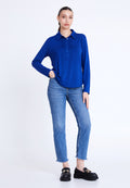 Long Sleeve Solid Color Regular Blouse blb25k1310 - Blouse - Istanbul Fashion Center